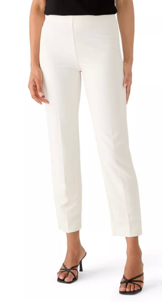 Anne  Klein  Women’s   Straight  Leg  Pants  White  Dove  XL  NWT  $79