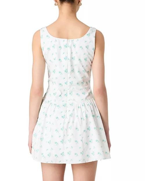 French Connection Anna Fleur Mini Dress -WHITE– Size M – NWT – MSRP $128