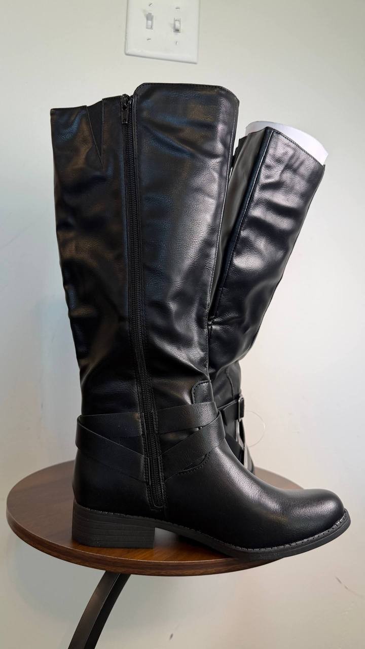 Style & Co – Women’s Margoo Riding Boots – Black – 7M – Man‑Made – NWB