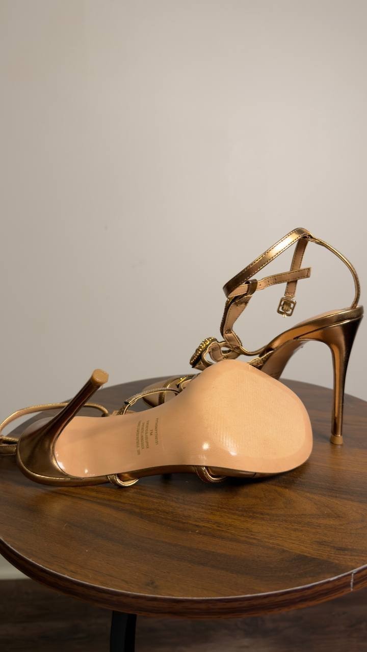 Steve  Madden  High  Heel  Sandals  Bronze  7  New  $139