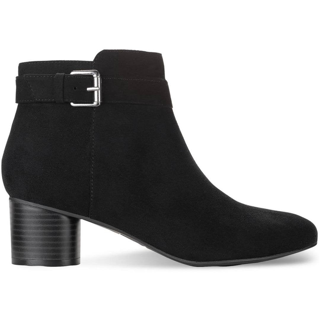Style & Co Ariel Faux Suede Zipper Booties Black 9.5M Man‑Made $80 NWB