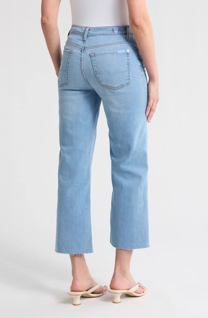7 For All Mankind Alexa High Waist Crop Wide Leg Jeans Sirte 27 $238 NWT