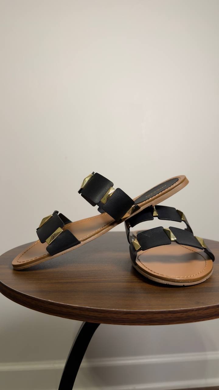 Arezzo  Slide  Sandals  Black  8.5  B  New  $79