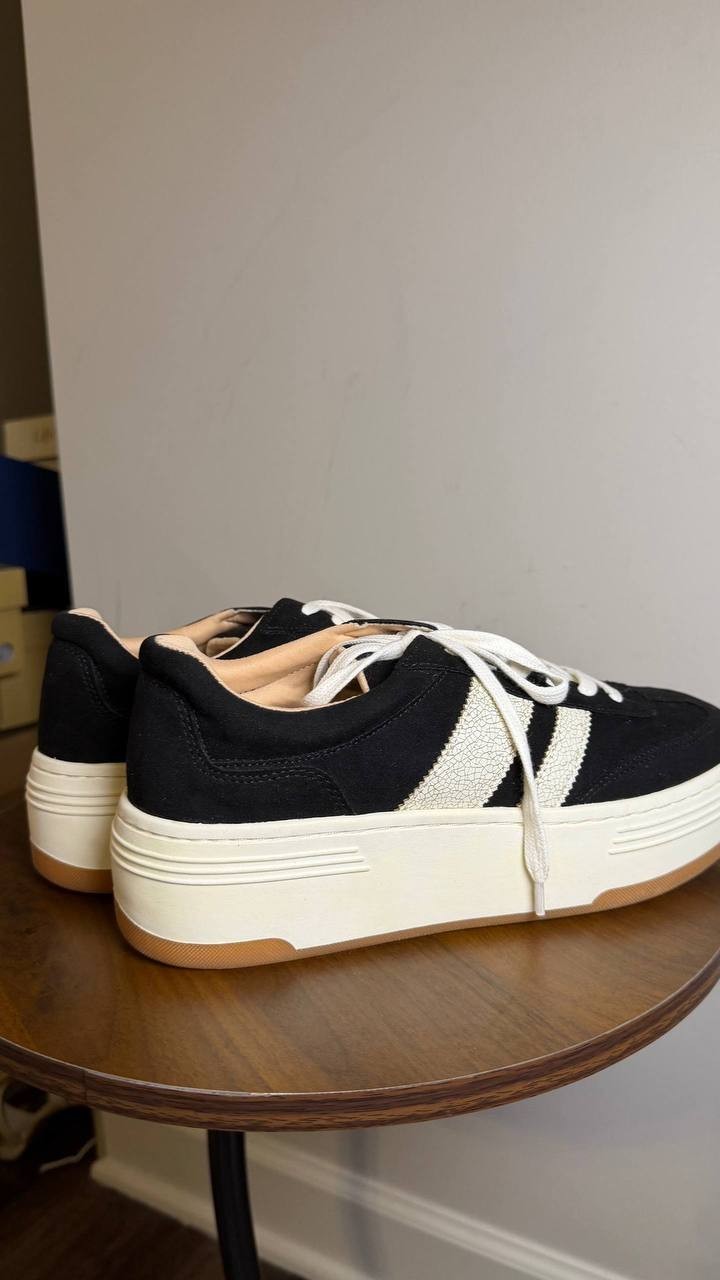 Madden Girl Black Multi Microsuede Platform Sneakers 8.5M NIB MSRP $65