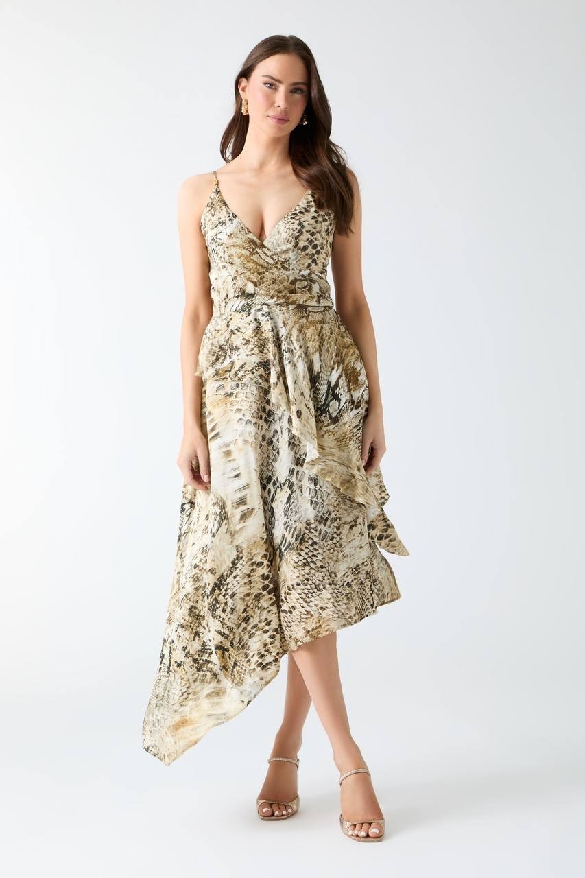 Marciano by Guess Asymmetrical Dress Jumble Skin 2 NWT $350.00