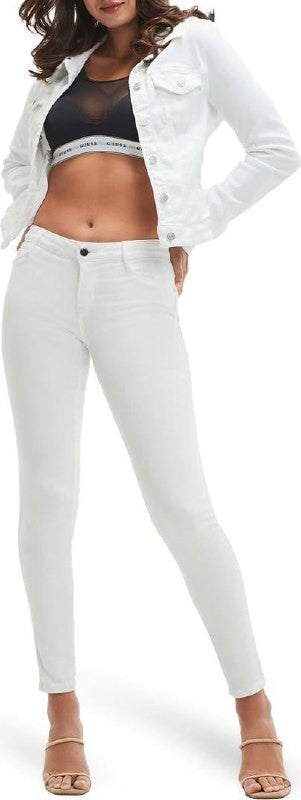 GUESS Sexy Curve Skinny Jeans Optic White 24RG Excellent Pre‑Owned msrp$98