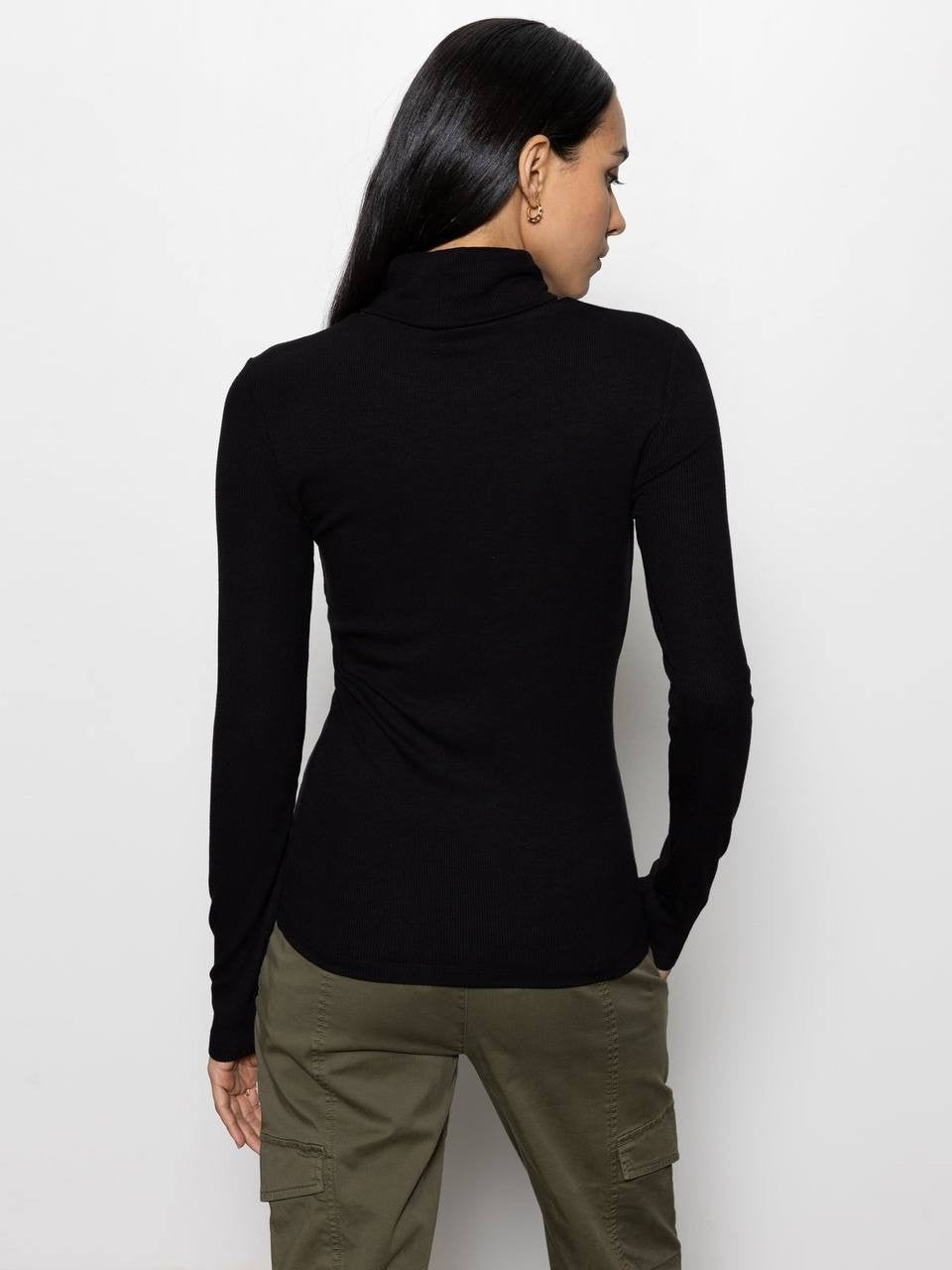 Sanctuary Essential Turtleneck Top Black L NWT $59