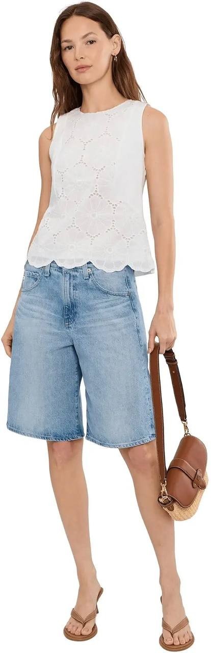 Vince  Camuto  Women’s  Embroidery  Front   Blouse  Ultra  White  14  NWOT  $89