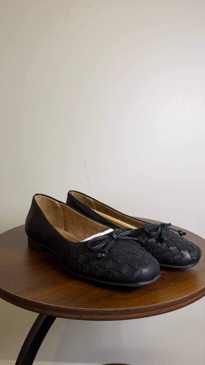 Style & Co Baileyy Woven Snip Toe Ballet Flats Black Women’s 5.5 NWB $59.90