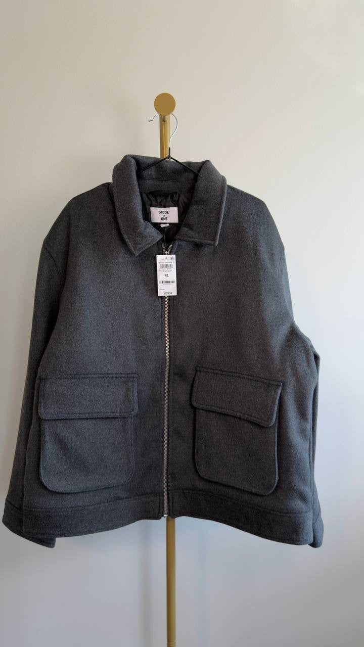 Mode of One Men’s Utility Pocket Jacket Heather Onyx XL NWT $159.50