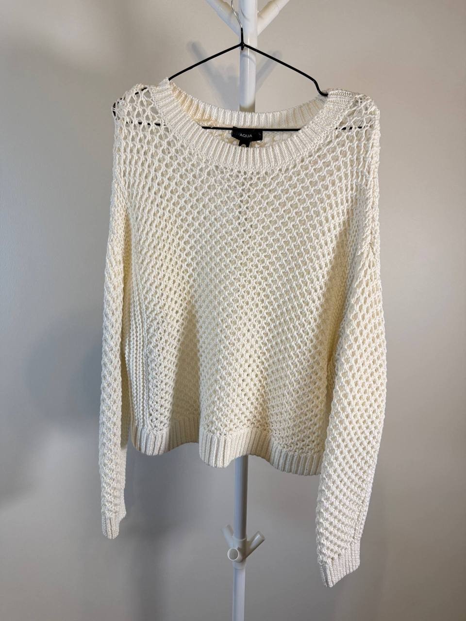 Aqua Ivory Knit Sweater – Size M – NWOT – Cotton Blend