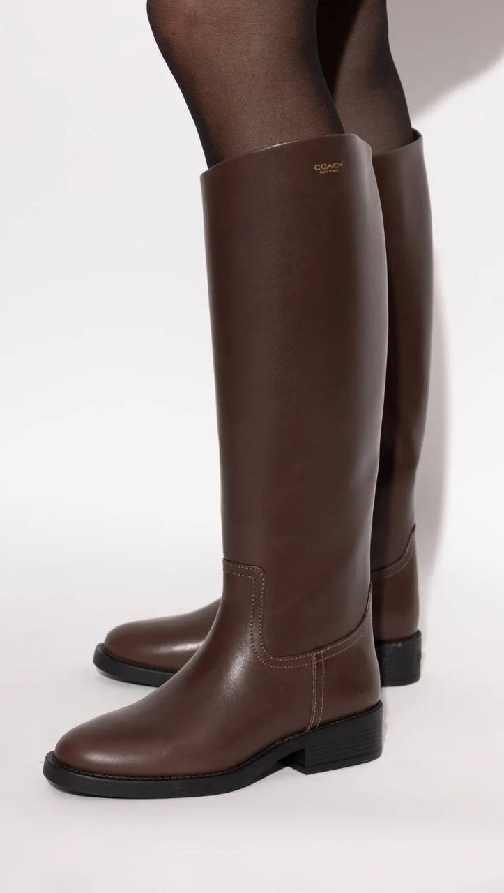 Coach Tall Boots Brown 8 B Pre-Owned $415