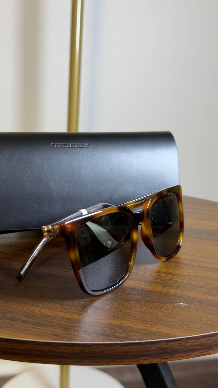 Saint  Laurent  SL  M146  003  Havana  Rectangular  Sunglasses  OS  NWT  $495  