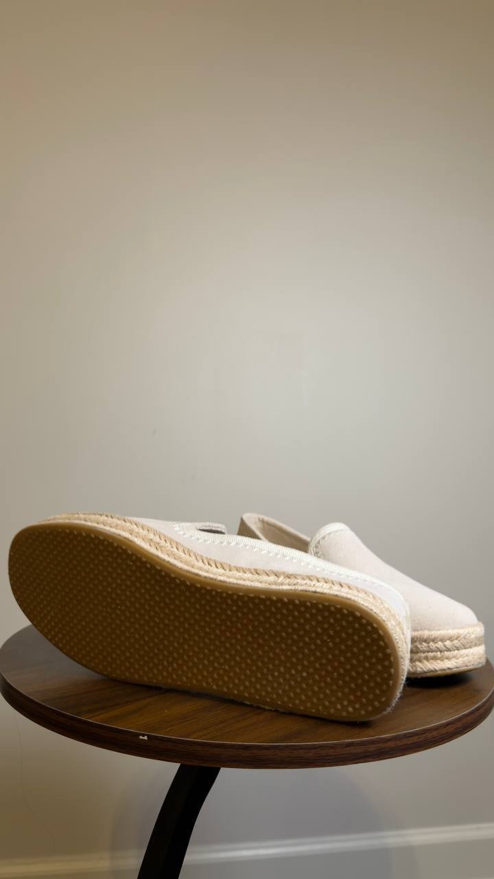 TOMS  Carolina  Espadrille  Sneakers  Soft  Grey  Suede  8  New  With  Box  $95