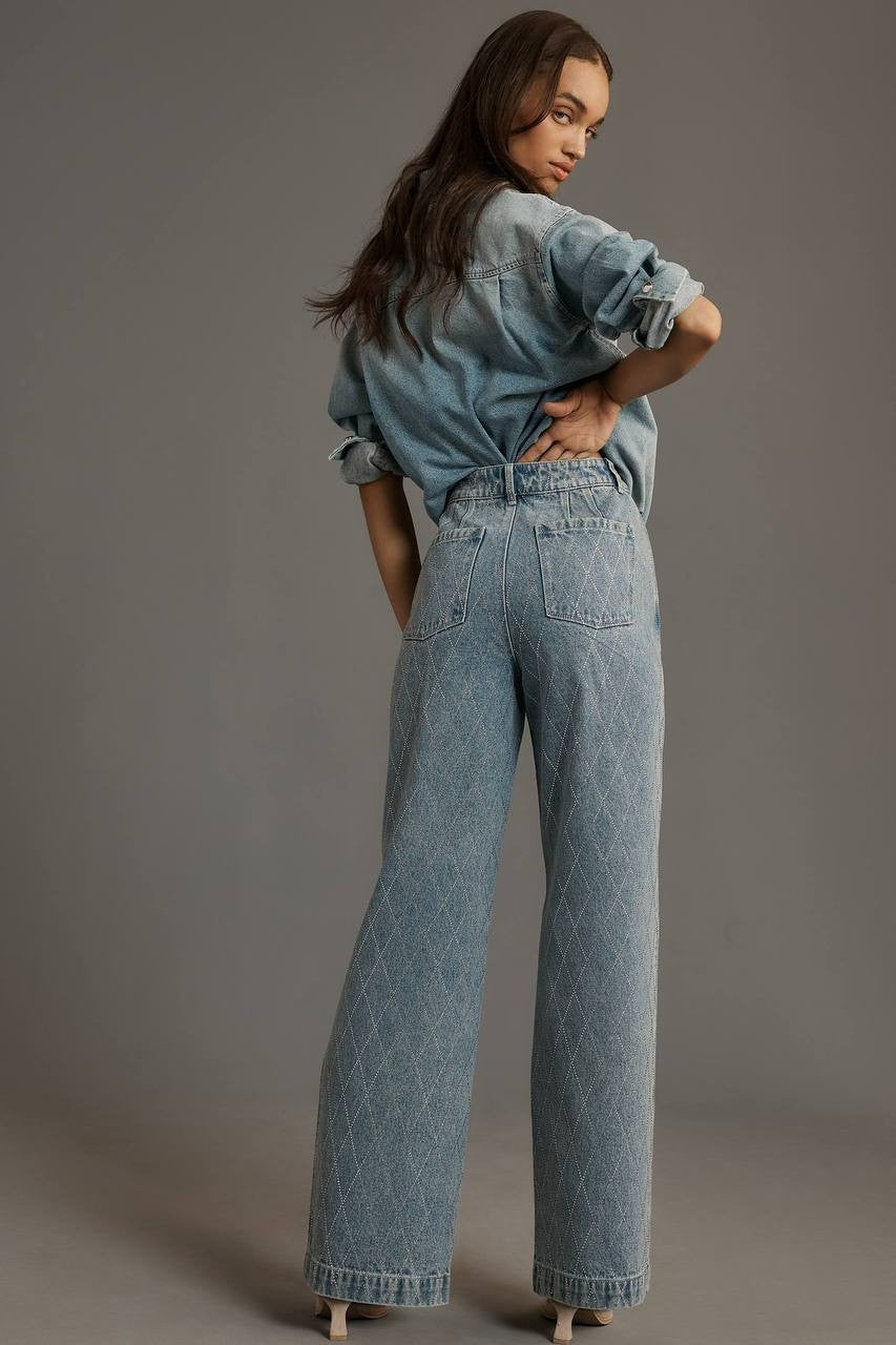Avec Les Filles High‑Rise Wide‑Leg Jeans – Size 29 – Excellent Condition