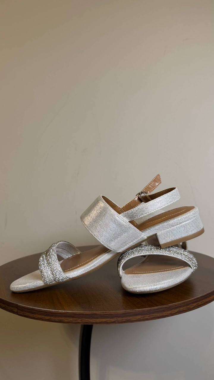 Style&Co Silver Fabric Dress Sandals 7.5M NIB MSRP $69.90