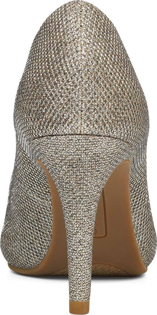 Bandolino Rainaa Peep Toe Pumps Gold Glitter 6M Women’s Heels NWB MSRP $89