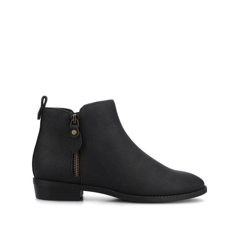 Journee Vegan Leather Zip‑Up Booties 9W Black New in Box MSRP $59.99