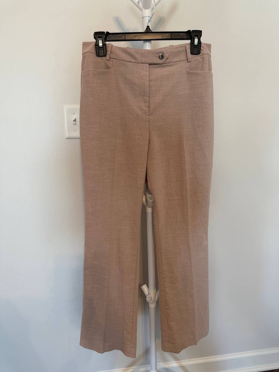 Calvin Klein Modern Fit Lux Pant with Belt – Size 10P – Pre‑Owned – $89