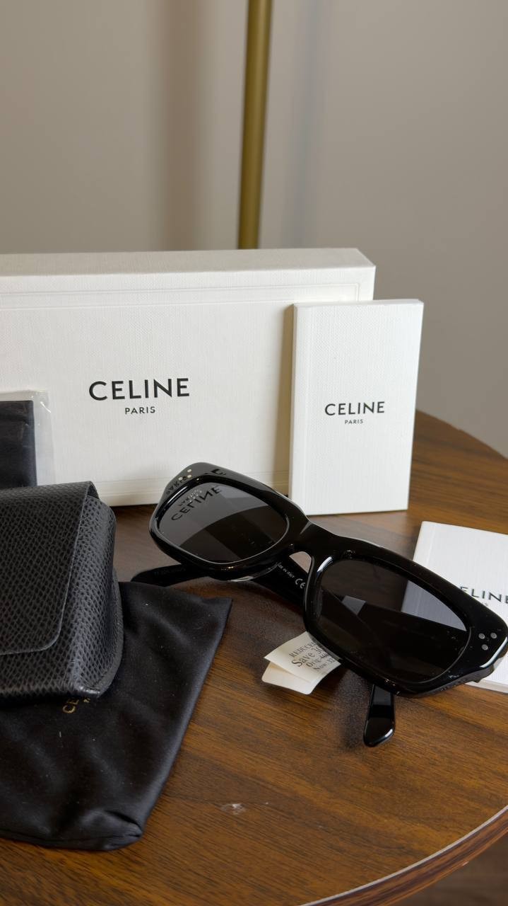 Celine  Black  Frame  41  Sunglasses  in  Acetate  Black  OS  NWT  $460