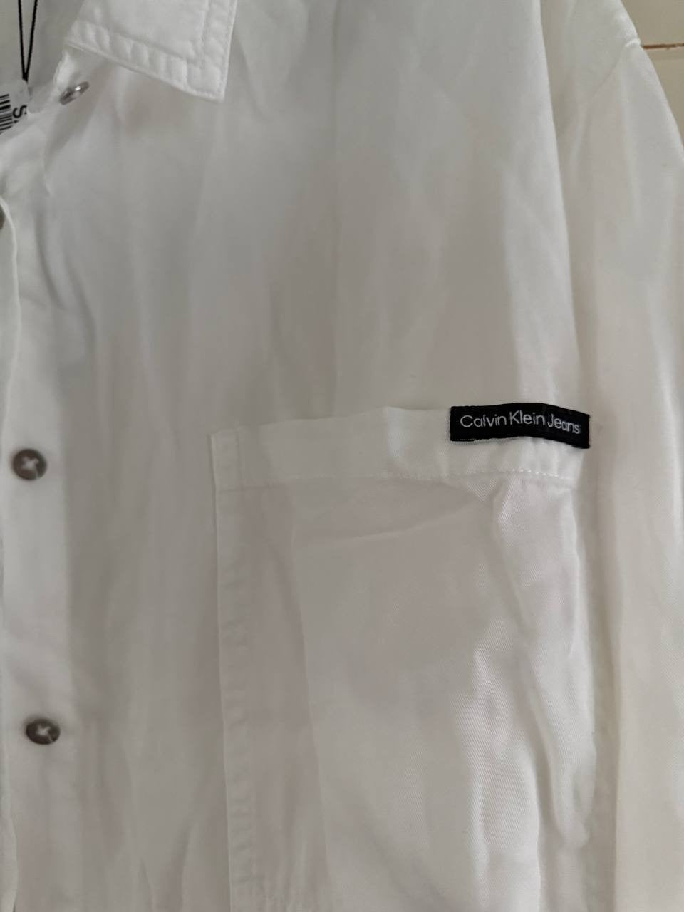 Calvin Klein Plus Utility Shirt – White, Size 3X