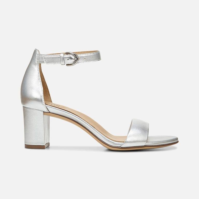 Naturalizer Women’s Vera Dress Sandal Silver 8.5M Leather MSRP $135 NWB