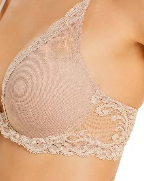 Natori Women’s Lace Full Coverage Underwire Bra Nude Beige 34DDD