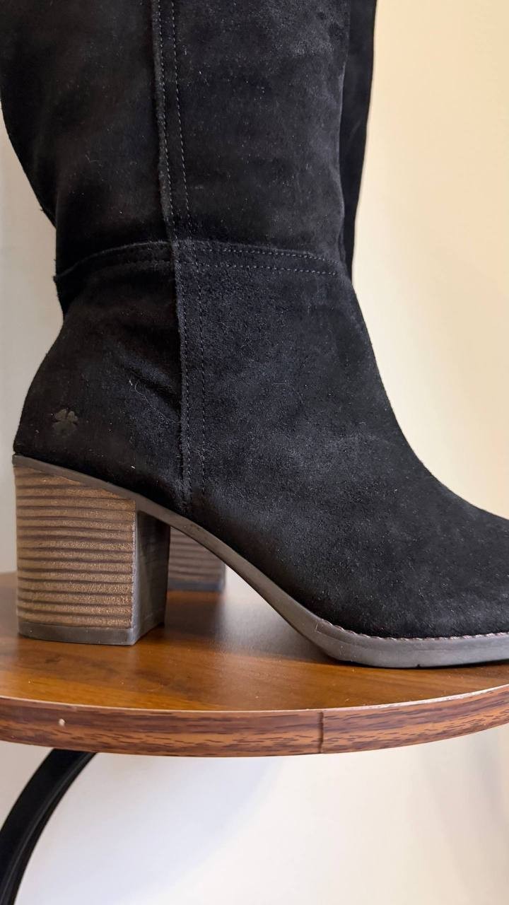 Lucky Brand Black Suede High Boots 8M NIB MSRP $189