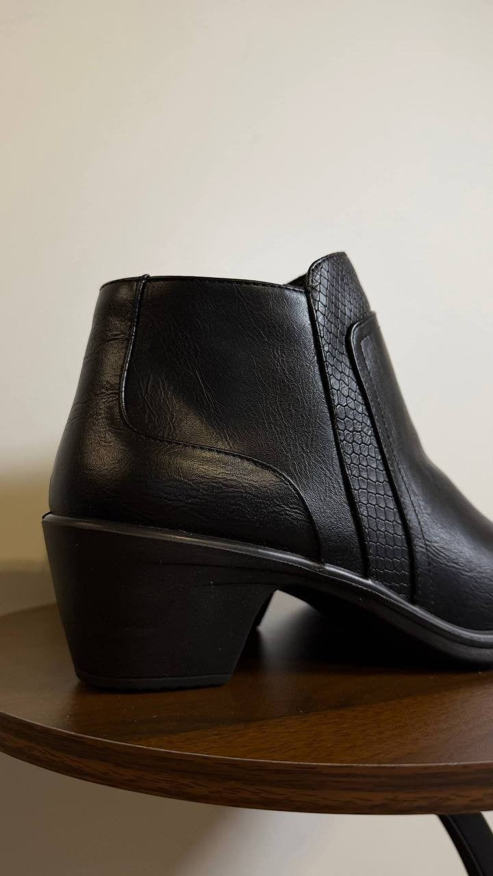 Easy Motion by Easy Street Booties 9.5W Black Man‑Made Zip Comfort NIB msrp$75