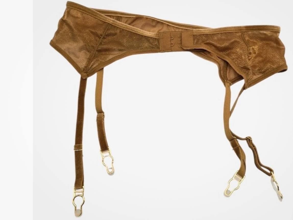 SKIMS Brown Sheer Mesh Bikini Top Size L - Adjustable Straps, NWT for Women