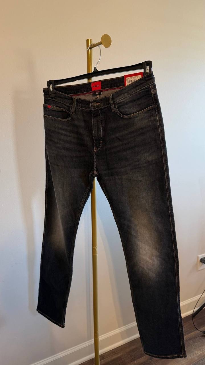 Hugo by Hugo Boss Men’s Extra‑Slim‑Fit Stretch Jeans Black‑Black 32x32 $119 NWT