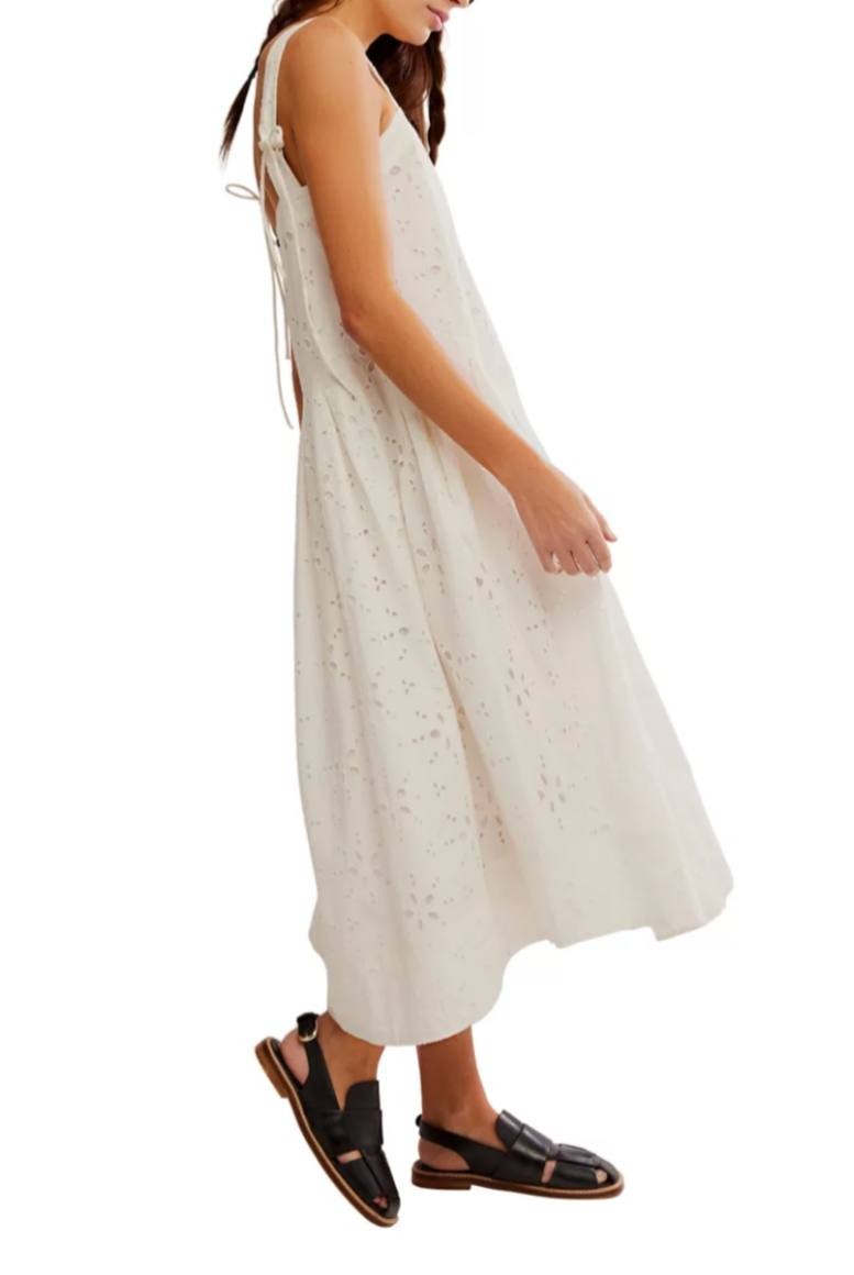 Free People “Primavera” Eyelet Midi Dress – Size S/P – NWOT – White – $168