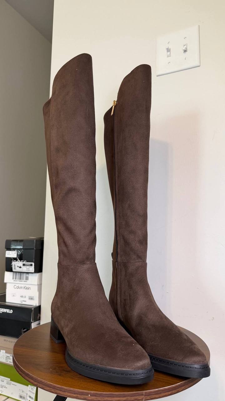 Michael Michael Kors Chocolate Faux Suede Tall Boots 9.5W New in Box MSRP $175