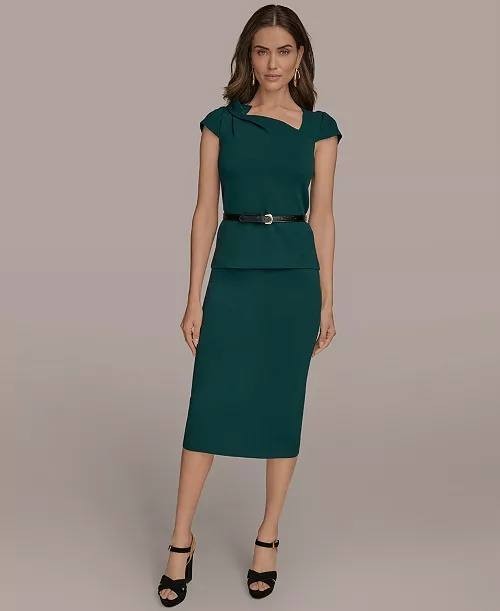 Donna Karan New York Women’s Cap‑Sleeve Sweater Green Size XL NWT $169