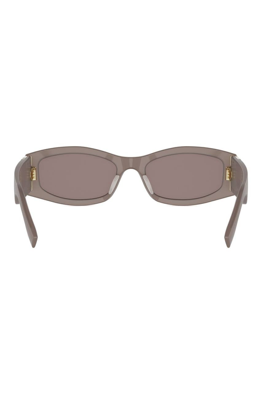 Fendi Rectangular Sunglasses Shiny Dark Brown OS NWOT $490.00