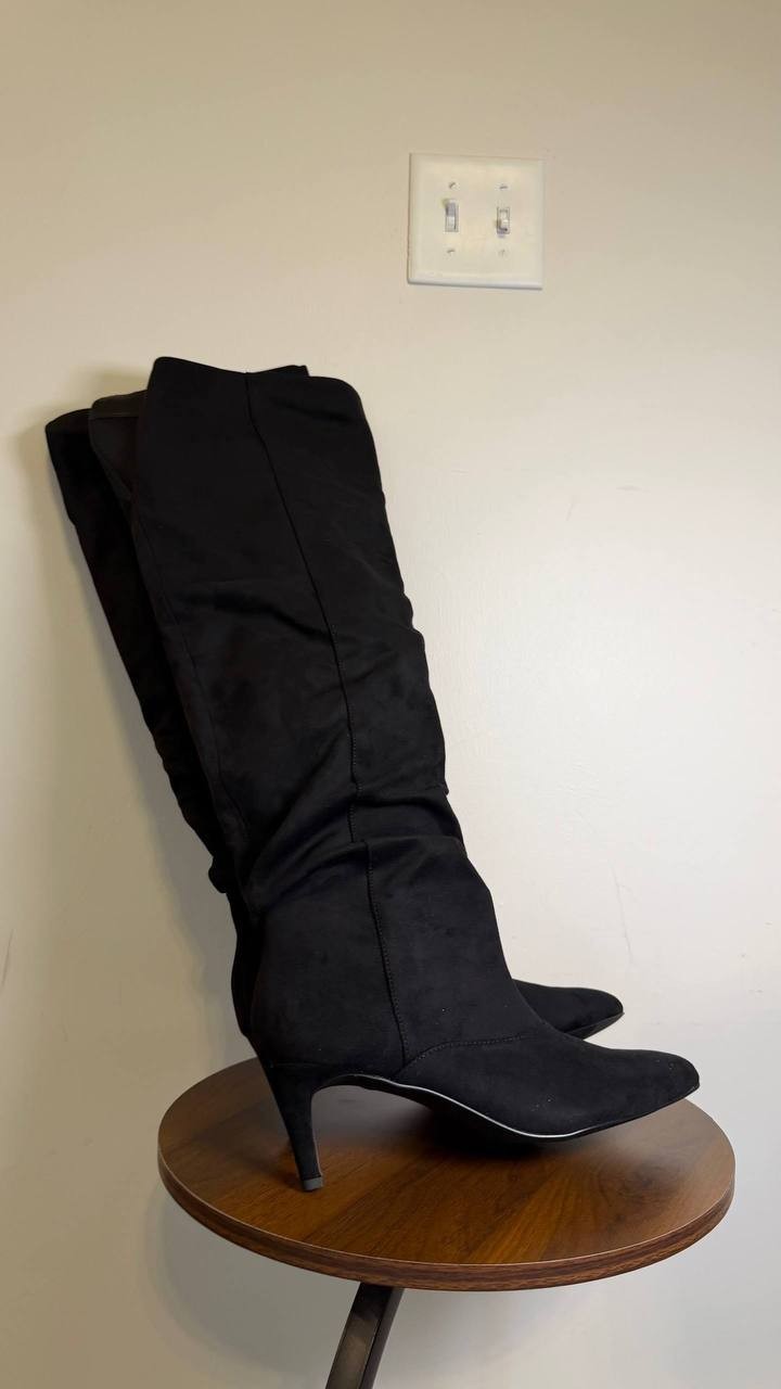 Madden Girl STASSI Over‑the‑Knee Boots Black Fabric Women’s 9 NWB