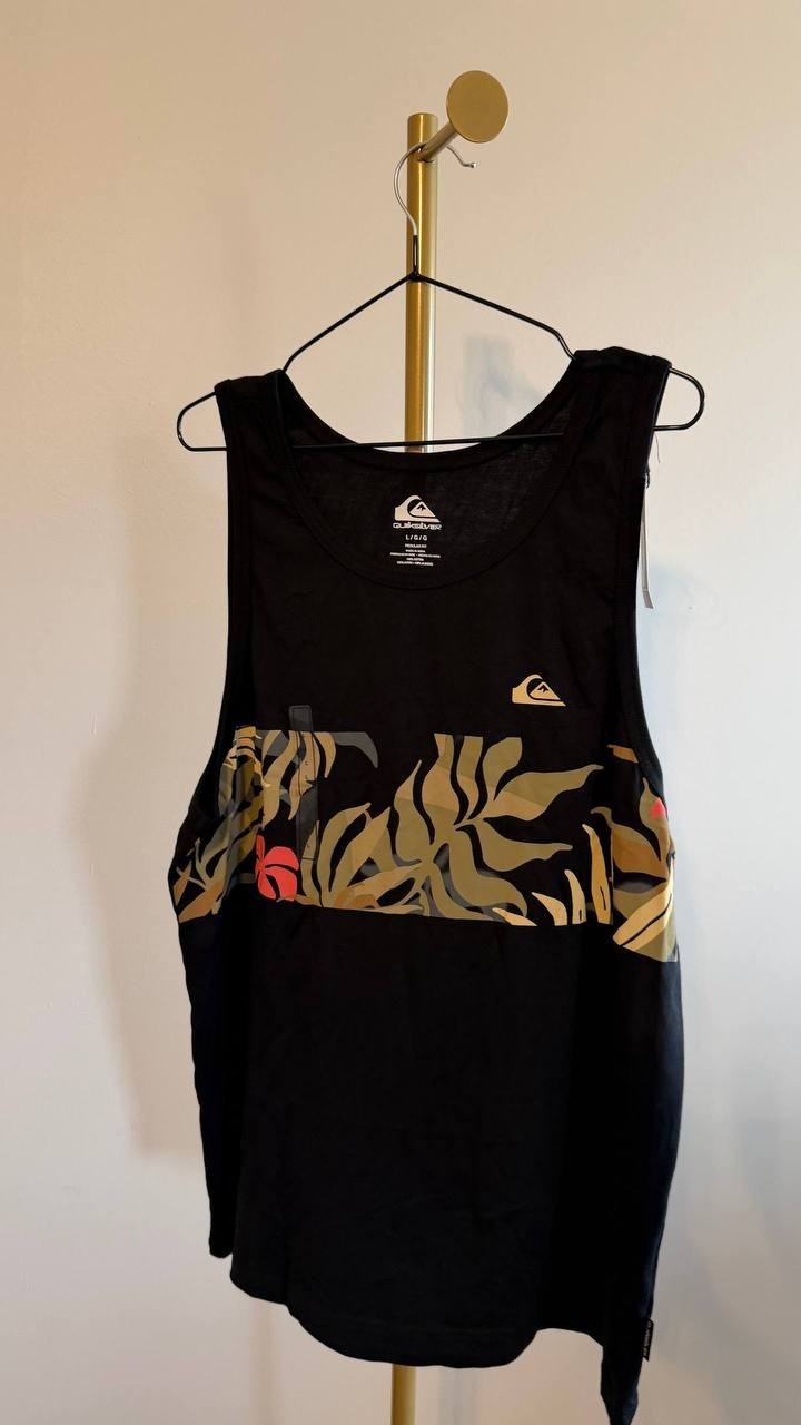 Quiksilver Men’s Blueweed Stripe Tank Top L $29 NWT