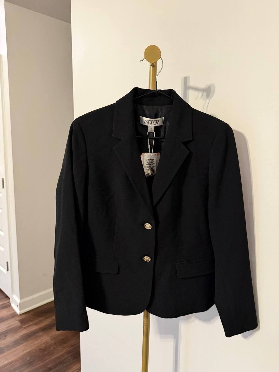 Kasper Two‑Button Blazer Black Size 2P NWT msrp$119