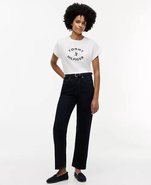 Tommy Hilfiger Women’s Short‑Sleeve T‑Shirt White SP NWT $84