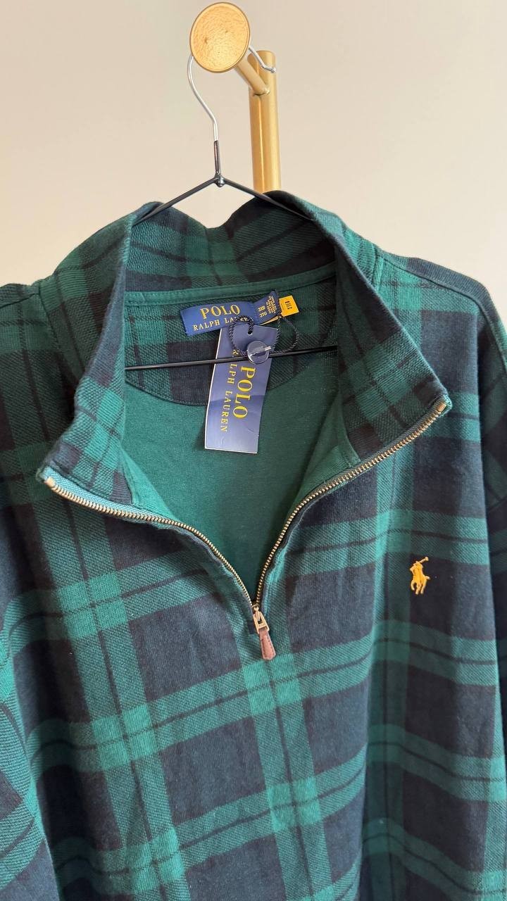 Polo Ralph Lauren Big & Tall Estate‑Rib Quarter‑Zip Pullover Green 3XB NWT $145