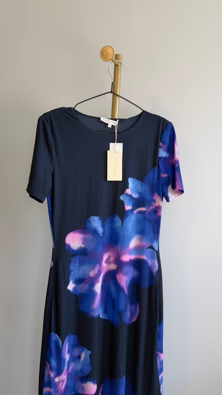 Ramy Brook Kamila Dress Navy Floral Jersey XS NWT $465