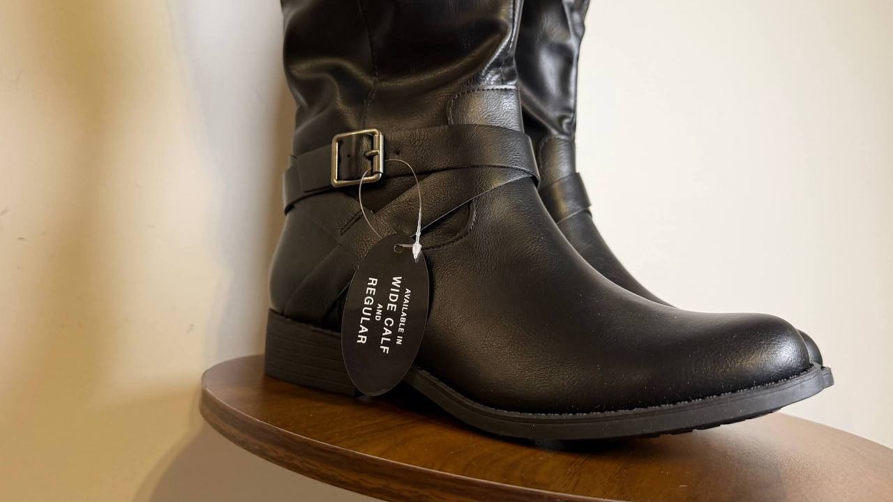 Style & Co Margoo Riding Boots 8M  Black Tall Zip Buckle NIB msrp$79.90