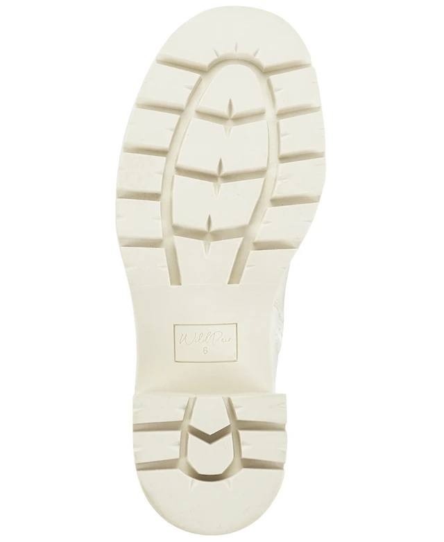 Wild Pair Verona Block Heel Booties Creme 7.5M Man‑Made $80 NWB