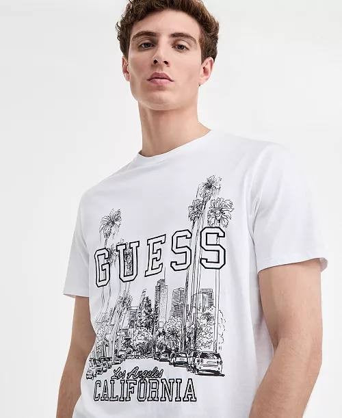 Guess Eco Men’s Boulevard Graphic T‑Shirt White XL $44 NWOT