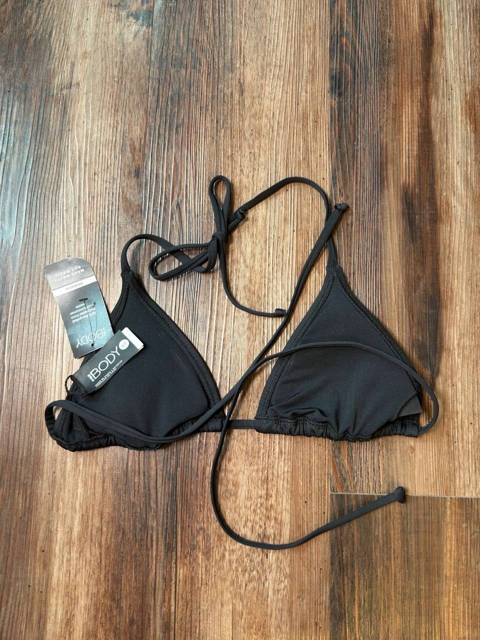 Cotton On Body Slider Triangle Bikini Top Black S/P NWT $24.99
