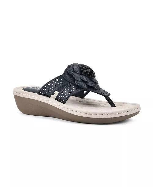 Cliffs by White Mountain  Thong Sandals  Navy  7  New  $59