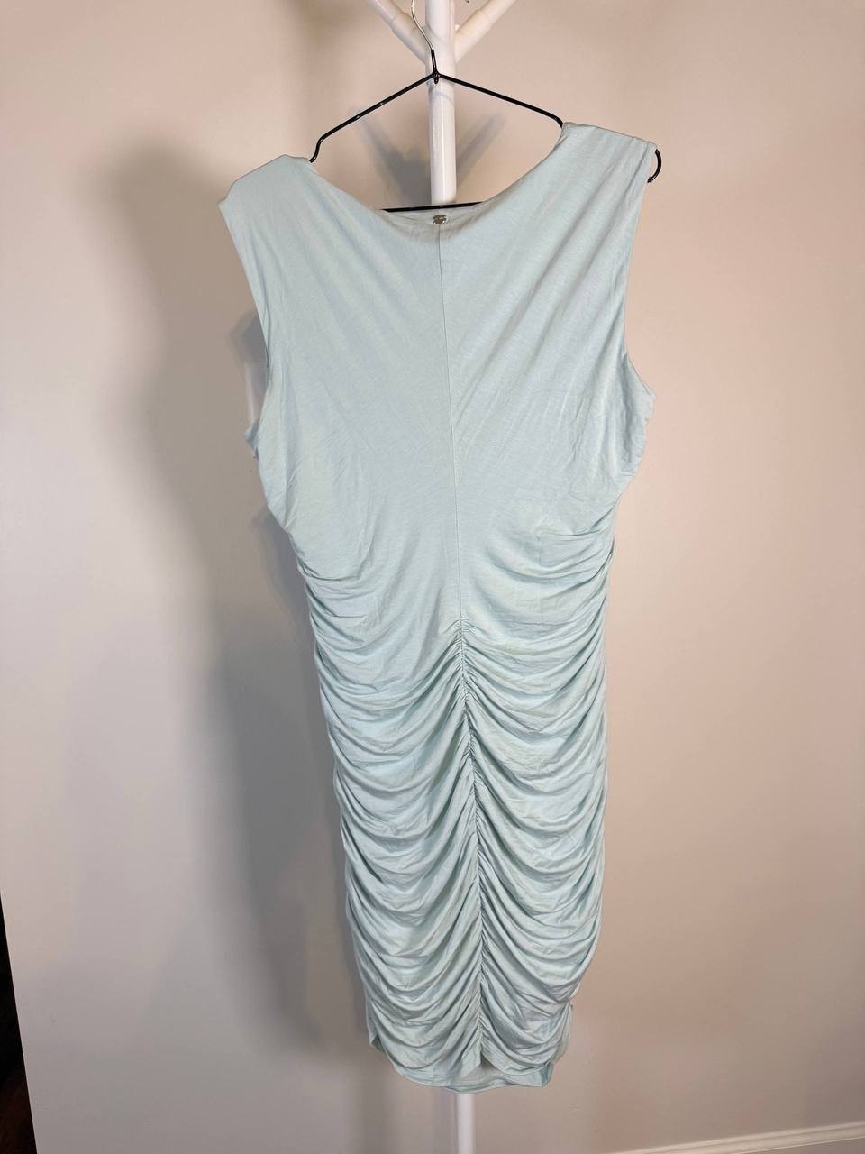 Guess Sleeveless Ruched Bodycon Mini Dress – Light Blue– Size XL – NWT –  $108