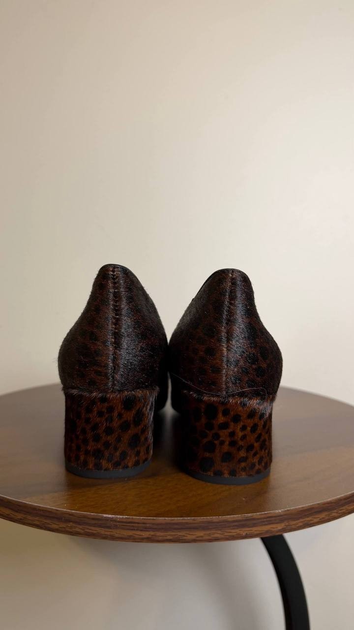 Franco Sarto Salino Pumps 8.5M Brown Leather Square Toe Block Heel NIB msrp$145
