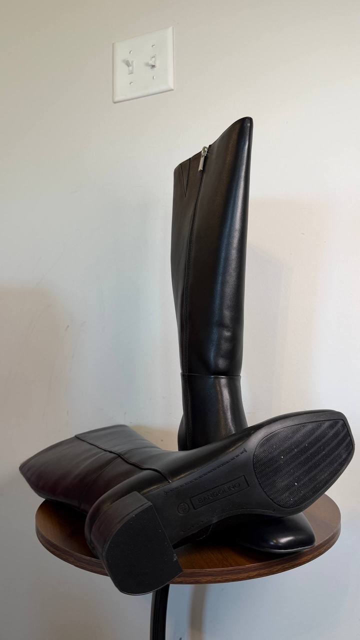 Bandolino Addyson Women’s Knee High Boots Black 7.5M Man‑Made $139 NWB