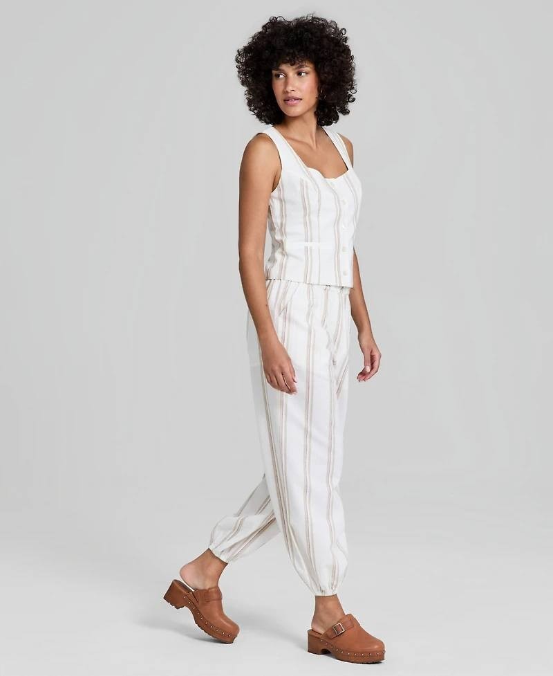 And Now This Women’s Pull‑On Drawstring Pants White PP NWOT $54.50
